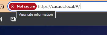 Initial Certificate Warning