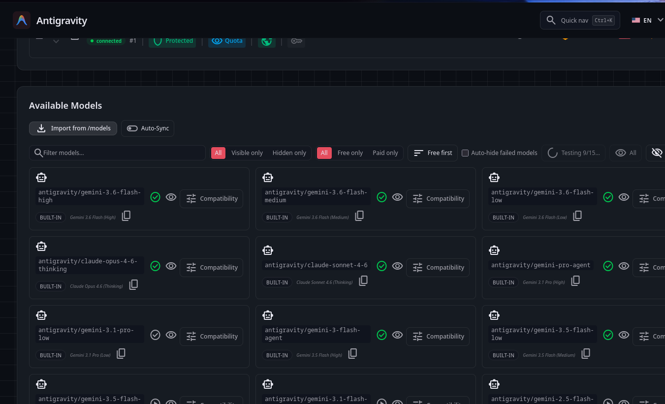 Testing OmniRoute providers