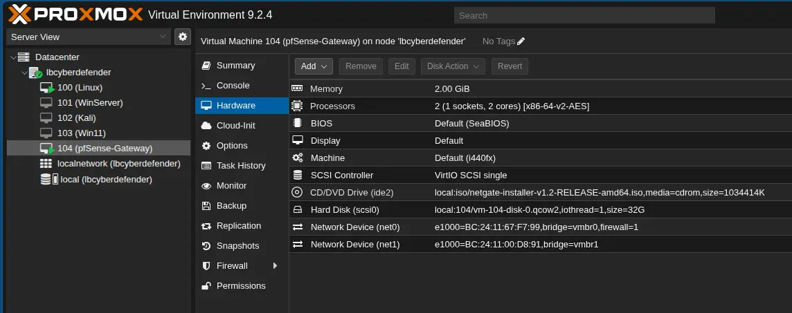 pfSense Interface Assignment in Console